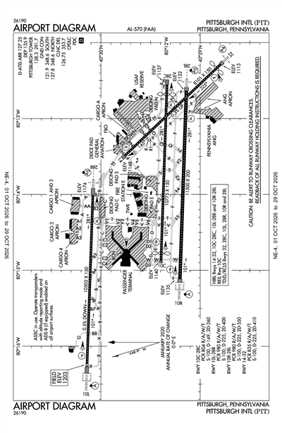 PITTSBURGH INTL - Airport Diagram