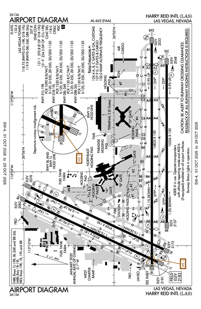 HARRY REID INTL - Airport Diagram