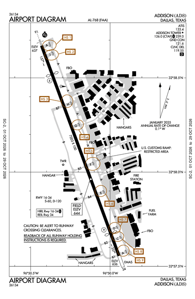 ADDISON - Airport Diagram