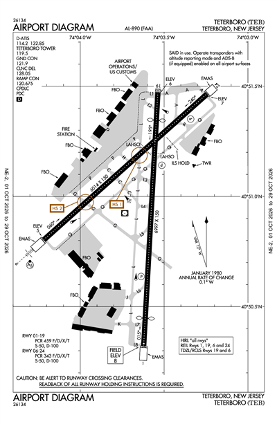 TETERBORO - Airport Diagram