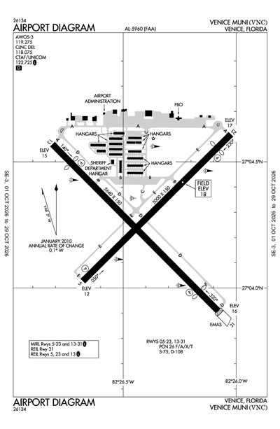 VENICE MUNI - Airport Diagram