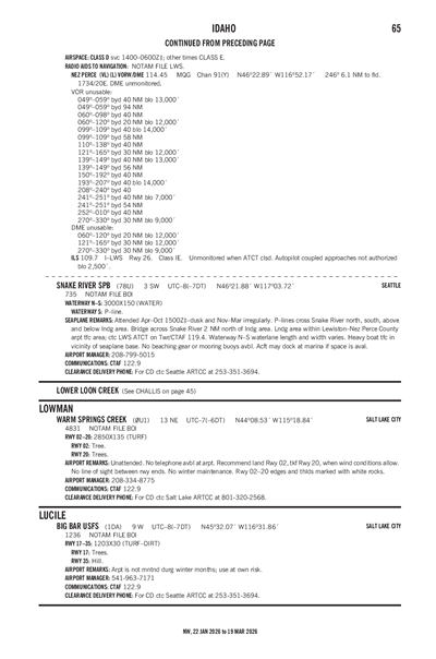SNAKE RIVER - Airport Diagram