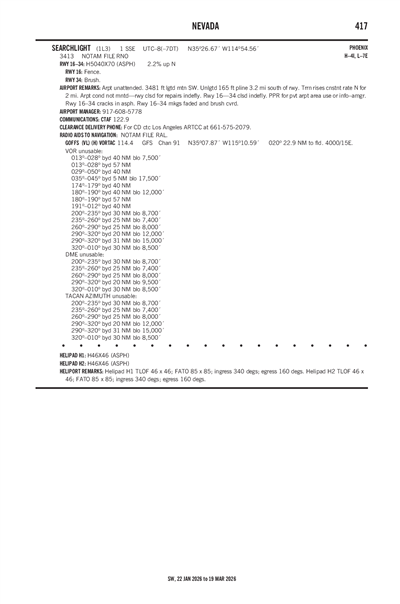 SEARCHLIGHT - Airport Diagram