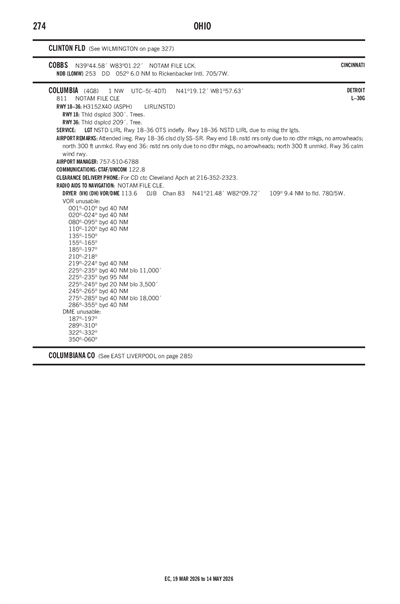 COLUMBIA - Airport Diagram