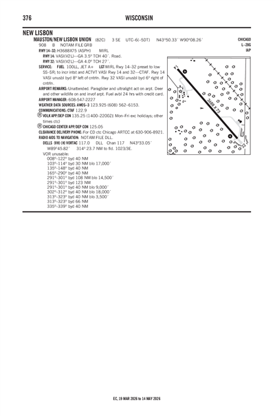 MAUSTON/NEW LISBON UNION - Airport Diagram