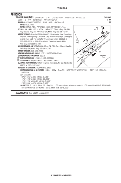 VIRGINIA HIGHLANDS - Airport Diagram