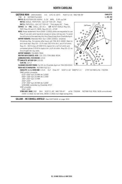 GASTONIA MUNI - Airport Diagram