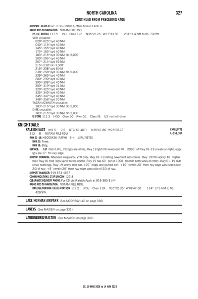 RALEIGH EAST - Airport Diagram