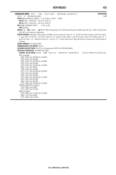 CARRIZOZO MUNI - Airport Diagram