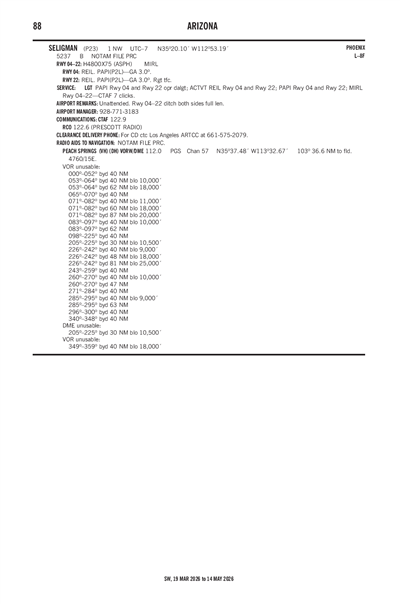 SELIGMAN - Airport Diagram