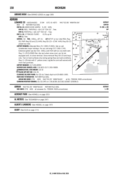 LENAWEE COUNTY - Airport Diagram
