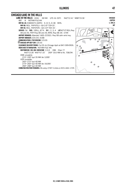 LAKE IN THE HILLS - Airport Diagram