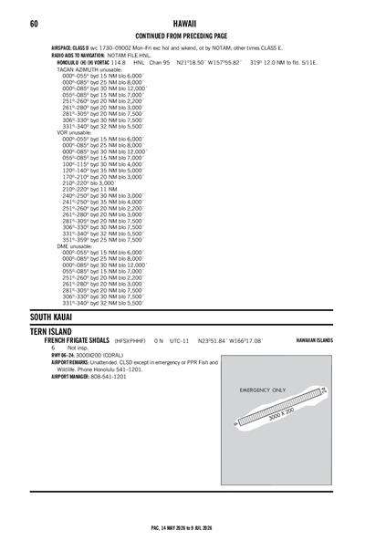 FRENCH FRIGATE SHOALS - Airport Diagram