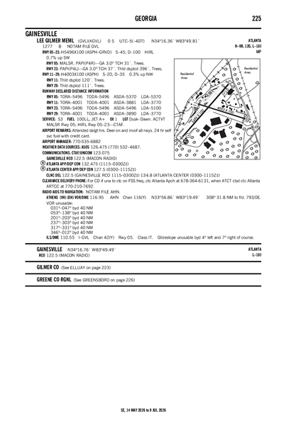LEE GILMER MEML - Airport Diagram