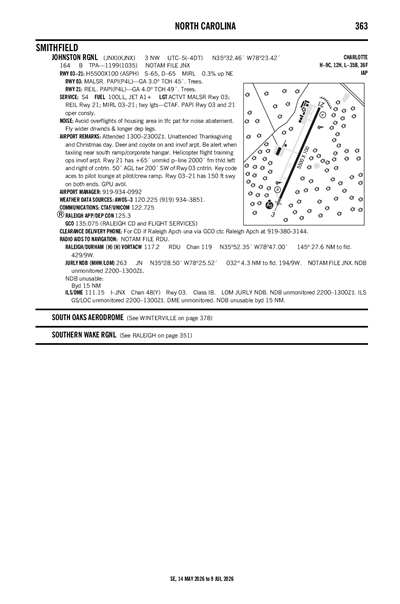 JOHNSTON RGNL - Airport Diagram