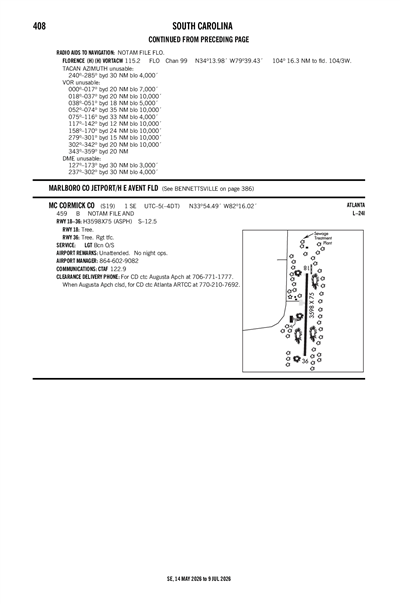 MC CORMICK COUNTY - Airport Diagram