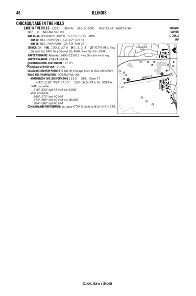 LAKE IN THE HILLS - Airport Diagram