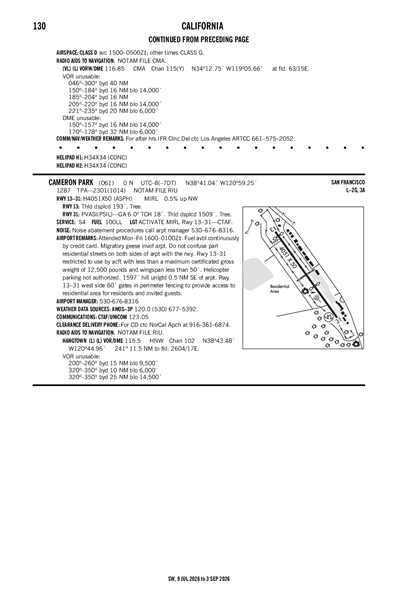 CAMERON PARK - Airport Diagram