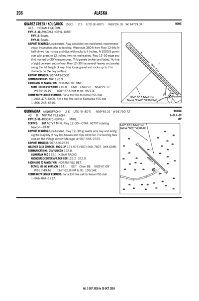 QUARTZ CREEK / KOUGAROK - Airport Diagram