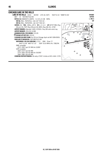 LAKE IN THE HILLS - Airport Diagram