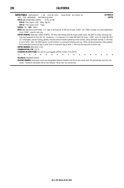 SANTA PAULA - Airport Diagram